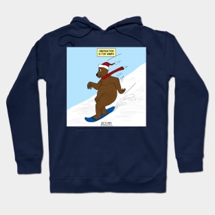 Bear on a Snowboard Hoodie